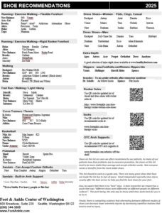 shoe list